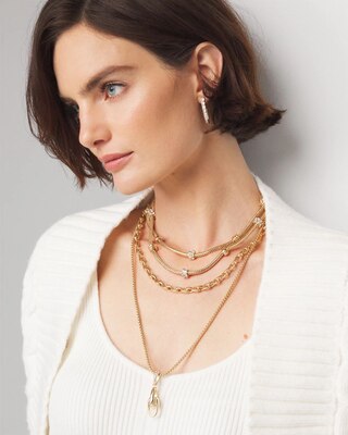 Triple Chain Convertible Necklace | White House Black Market